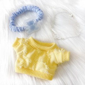 Plush Sweatshirts & Accessories Set, For 3.9 - 5.9 inches (10 - 15 cm), Yellow, Plush Costume, Clothes, Clothes, Portable, Pushing Goods, Mascot, Otaku, Otaku, Idol, Otaku Living, Otaku Activity
