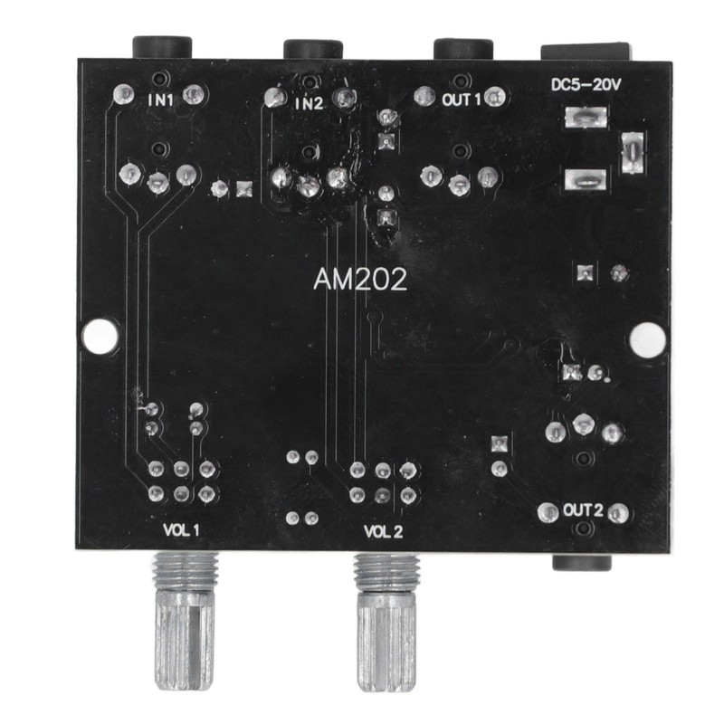 2 Channel Sound Mixer Low Noise Volume Adjustable 2 in