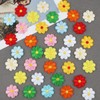 EORPAVU Iron-on patches, colourful flower embroidery fabric stickers, cute small