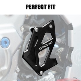 NICECNC Black Chain Guide Crankcase Cover Sprocket Guard Compatible with Yamaha Raptor 700 2006 2007 2008 2009 2010 2011 2013-2023, 700R 2012 2016 2017 2018 2019 2020 2021 2023 2024, See Fitments