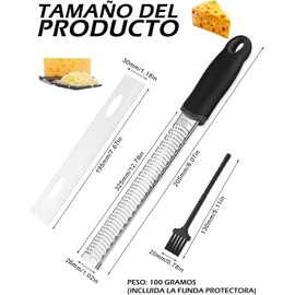 3 Piezas rallador de limon, Rallador Multiusos para Cocina, Rallador de Queso y Verduras, Diseño Ergonómico, Acero Inoxidable Duradero, Herramienta de Preparación de Alimentos