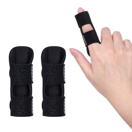Bcxfbxd 2 Pack Mallet Finger Splint Trigger Finger Brace Support for Release Index Middle Ring Finger Arthritis Pain and Injuries