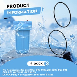 OK7 Replacement O-Ring Kit for OmniFilter BF6, BF7, BF7a, BF35, BF36, BF36C, BF55, BF56, PB35, PB55,Fits for Heavy Duty Big Blue Water Filter Housings（4 Pack）