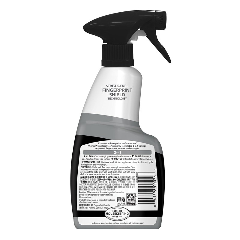 Weiman Stainless Steel Cleaner and Polish - 2 Pack -