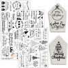 Hongma Hongma Rub On Sticker 19x14cm-Großformat Weihnachten Transfers 4PCS Sprüche