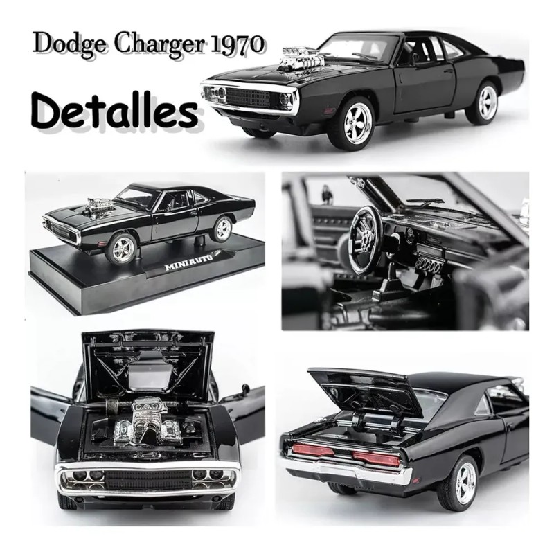 Coleccion Escala Coche Challenger Con Luz Y Sonido Base 1:32