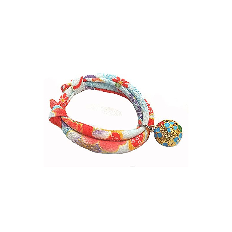 Collar: Cat Collar, Cat Bell Charm (4 Leaf Green, Hydrangea,