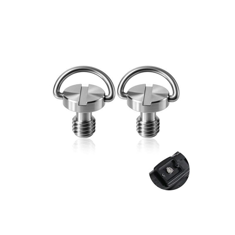 EUYKQNOI 2 Pieces 1/4 Inch Stainless Steel Camera Screw with