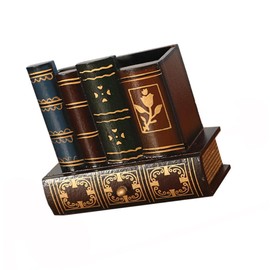 Ciieeo 1pc Elegant Vintage Pen Holder Retro Style Stationery Organizer for Desk Space-saving Brush Pot Design for Office and Home Use
