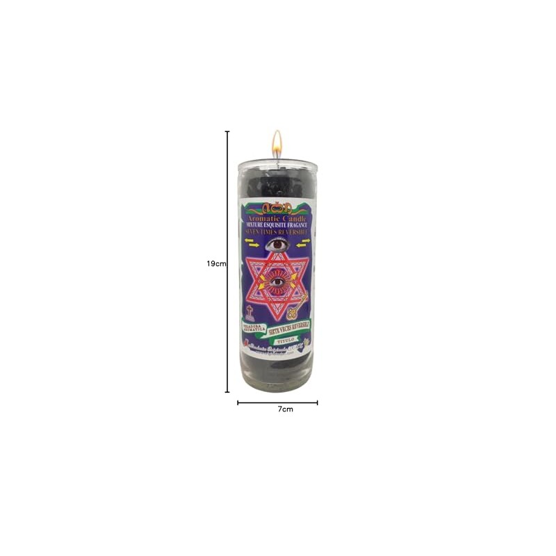 VELADORA SIETE 7 VECES REVERSIBLE | PROTECCIÓN Y TRANSMUTACIÓN DE