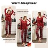 EK4YDNDS Couple Pajama Sets, Soft Pullover PJs with Plaid Pants,