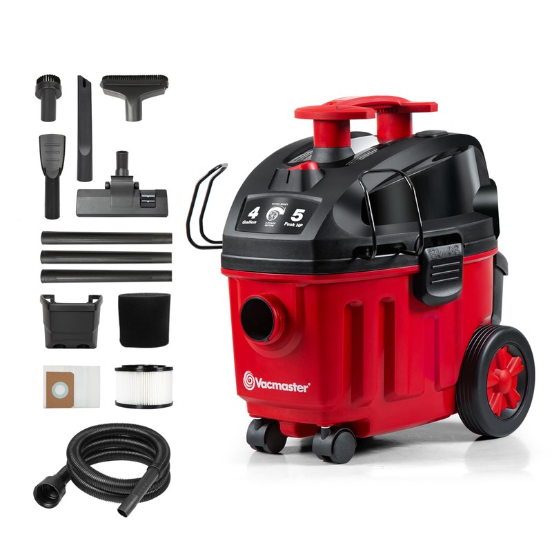 Vacmaster 4-Gallon 5 Peak HP Household Wet/Dry Vacuum - VF408B