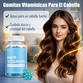 Biotina Gomitas Cabello Piel Uñas Arándano 5100 Mcg Vegan