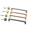 Zerniple Grey Handle Pull Solid Zinc Alloy Drawer Wardrobe Handle