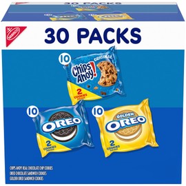 Nabisco Sweet Treats Cookie Variety Pack OREO, OREO Golden & CHIPS AHOY!, 30 - 30 Count (Pack of 1)