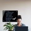 Black Glass Dry Erase Whiteboard, 18" x 24" Frameless Glass