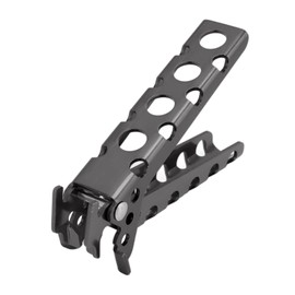 CHICIRIS Hot Plate Gripper, Clip Pans, Hot Pot Tongs, Pan Bowl Gripper Clips, Aluminum Alloy Anti Scalding Retriever Tongs, Portable Cookware Holder Clamps for Camping, Home (Grey)