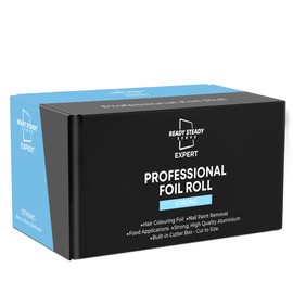 30m Foil Silver Hair Foil, Aluminium Hair Foil Silver Hairdressing Foil for Hair Highlighting and Coloring, 10 cm Width Hair Foil Roll Hairdressing Salon Modeling Tool