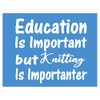Knitting Important TP060 vinyl 6" Decal Sticker knit sweater socks
