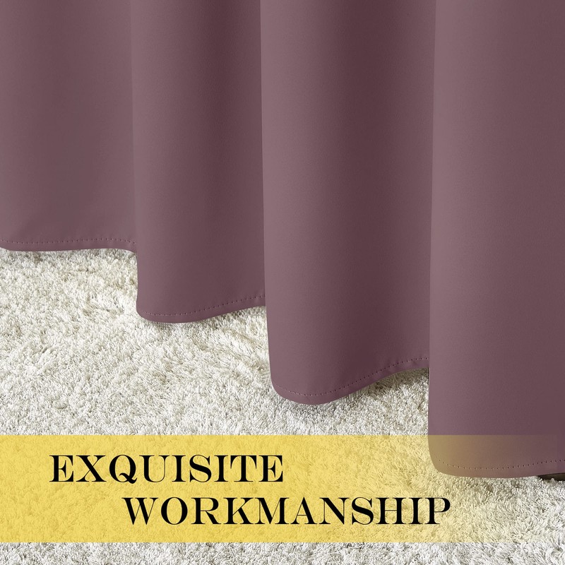 NICETOWN Short Blackout Curtains for Bathroom - Sound Reducing Window