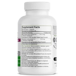 Bronson Milk Thistle Silymarin Marianum & Dandelion Root, Liver Health, 90 Caps
