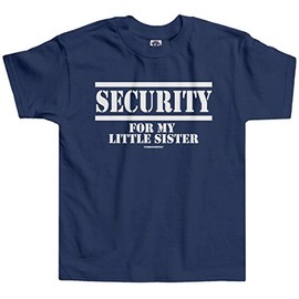 Threadrock Little Boys' Security for My Little Sister Toddler T-Shirt 3T Navy