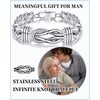 CheersLife Gifts for Him, Infinity Knot Love Link Chain Bracelet