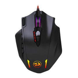 Redragon M908 12400 dpi Impact MMO Mouse para Juegos con 18 Botones programables, Cartucho de Ajuste de Peso, 12 Botones Laterales