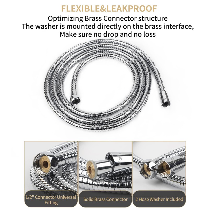 Klabb Shower Hose 96 inches Extra Long Shower Hose Extension