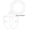 Chrome Covered Key Escutcheon - Round Front Main Door Keyhole