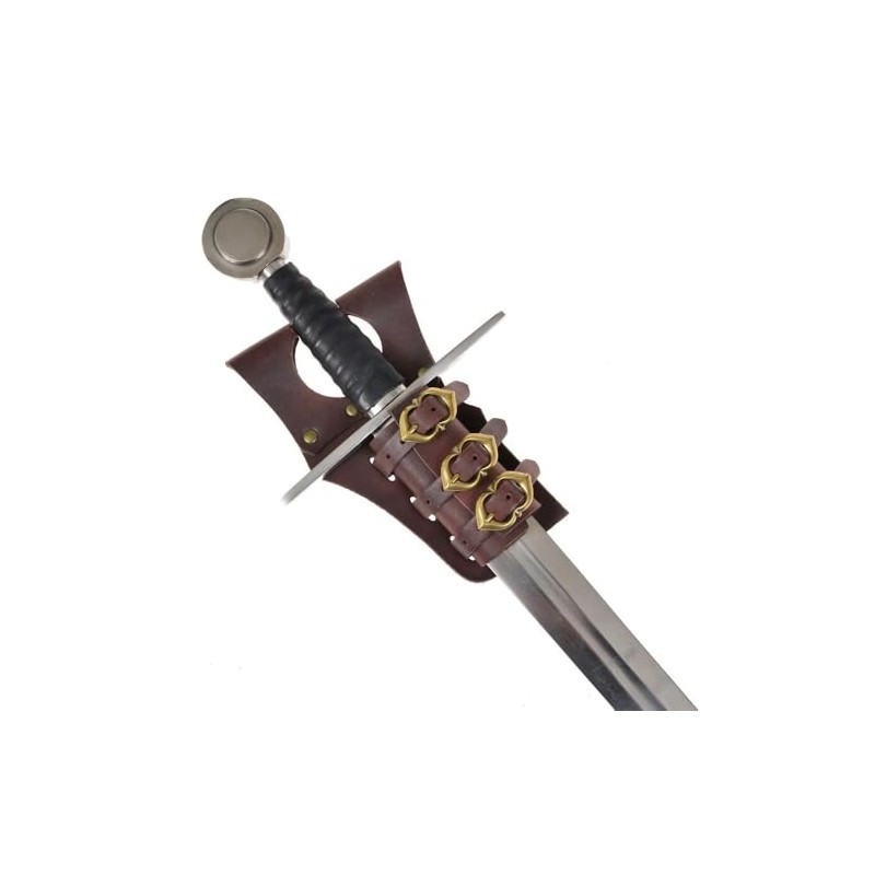 Pera Peris Medieval Style Adjustable Sword Holder with 3 Leather