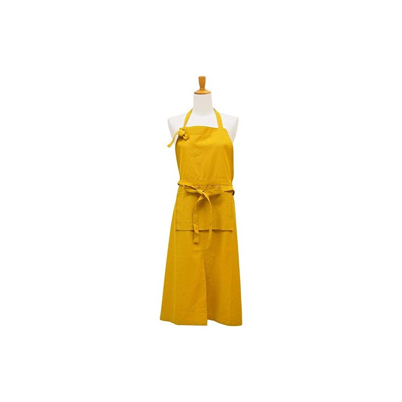 Friends Hill Long Pro BS-452-23 House Long Apron, Yellow, Length: