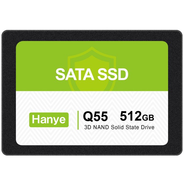Hanye 512GB Internal SSD 2.5 inch 7mm SATAIII 6Gb/s 550MB/s 3D NAND Aluminum Housing Authorized Dealer Product