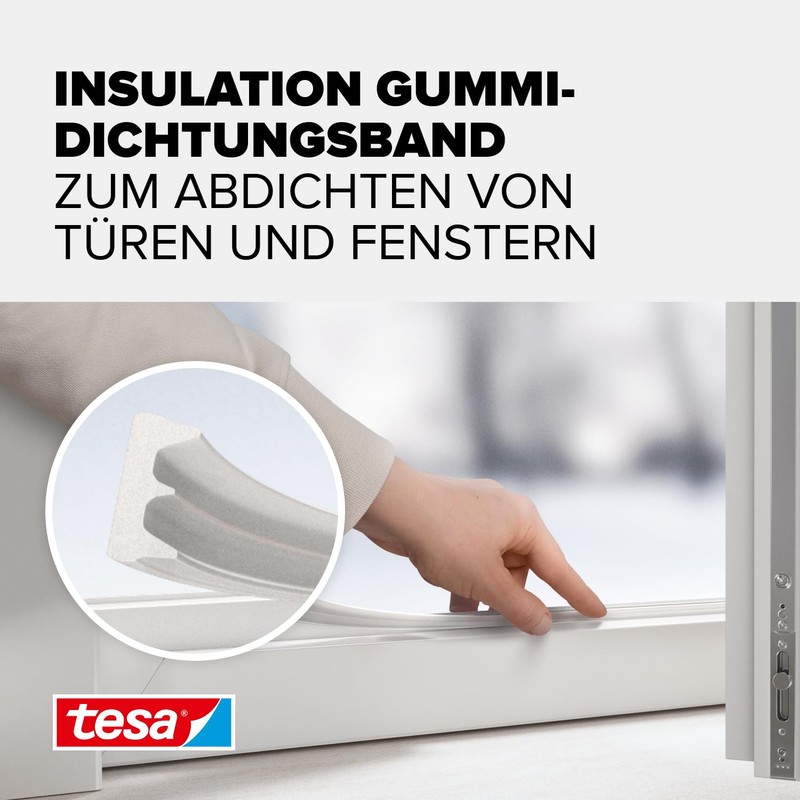 tesa Insulation Sealing Tape S Self-Adhesive Rubber Seal for Insulating