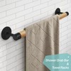Purife 18 inch Real Wood Grab Bar Hand Rails for