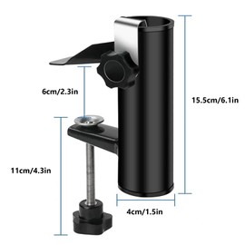 Heavy Duty Parasol Holder Patio Umbrella Base Mount, Attaches to Railing Maximizing Patio Space and Shade,Umbrella Holder for Outdoor Indoor Lawn Garden Beach | Umbrella Stand,Umbrella Holder Railing