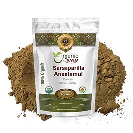 Organic Way Sarsaparilla/Anantamul Root (Hemidesmus indicus) Powder - Herbal Tea | USDA & Kosher Certified | Vegan, Non GMO & Gluten Free | Resealable Bag | 100% Raw from India (1lbs / 16oz.)