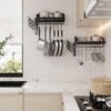 X-cosrack Pot Racks Wall Mounted Set of 2,with Towel Bar