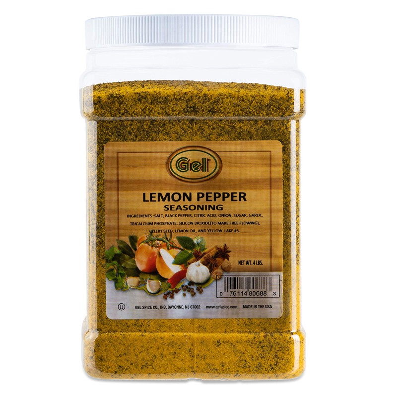 Gel Spice Lemon Pepper Seasoning 4 LB (64 OZ) Club