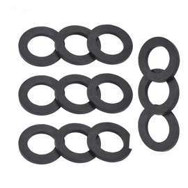 Washer Rings, Flat Rubber Washers, Shower Rubber O-Ring, 12Pcs Rubber Shower Hose Washers Replacement for Faucet Water Pipe Overflow Sealing (1")