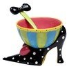 StealStreet SS-CG-62654, 6.38 Inch Black Polka Dot Heel Ice Cream