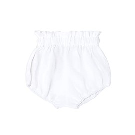 RUKOSU Baby Girls Ruffle Cotton Gauze Bloomer Shorts Infant Toddler Solid Color Summer Loose Harem Shorts White 0-6 Months