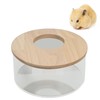 Hamster Sand Bathtub Small Round Shaped Pet Sand Box Transparent