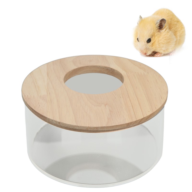 Hamster Sand Bathtub Small Round Shaped Pet Sand Box Transparent