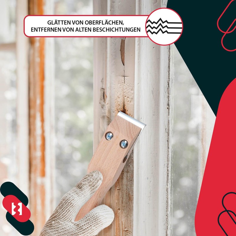 KOTARBAU® Pulling Blade Scraper 40 mm with Wooden Handle for
