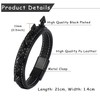 MILAKOO Spiked Studded PU Leather Bracelet for Men Goth Retro