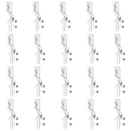 20Pcs Roman Shade Clips, Clear Plastic Venetian Blind Clips, Easy-to-Use Vertical Blind Clips, Hidden Channel Valance Clips, Durable Blind Accessories Parts for Valances with Grooved Backs