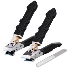 2025 New Orthoclip Toenail Clippers - 180° Wide Jaw for Thick Nails, Dual Oblique & Flat Cutting Edges, Splash-Proof Design, Long Handle for Easy Cleaning & Comfortable Grip