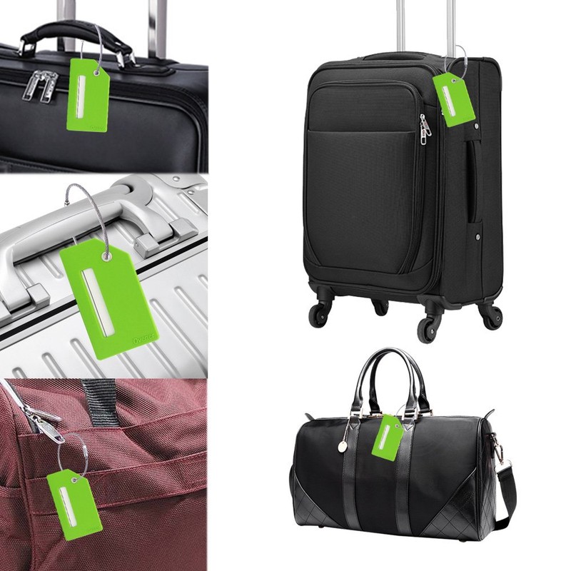 Silicone Luggage Tag with Name ID Card Perfect to Quickly