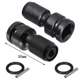 Bestgle Socket Adapter,Hex Shaft Adapter for Impact Wrench,Hex Socket Adapter,2 Pack Socket Adapter,Hex Shaft Conversion Socket Adapter,Impact Socket Shank Adapter,Slide Lock with O-Ring Pin